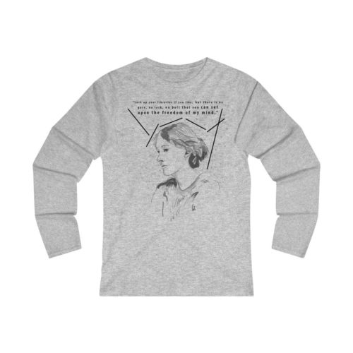 Virginia Woolf Feminist Long Sleeve Shirt by Witches Hit Back